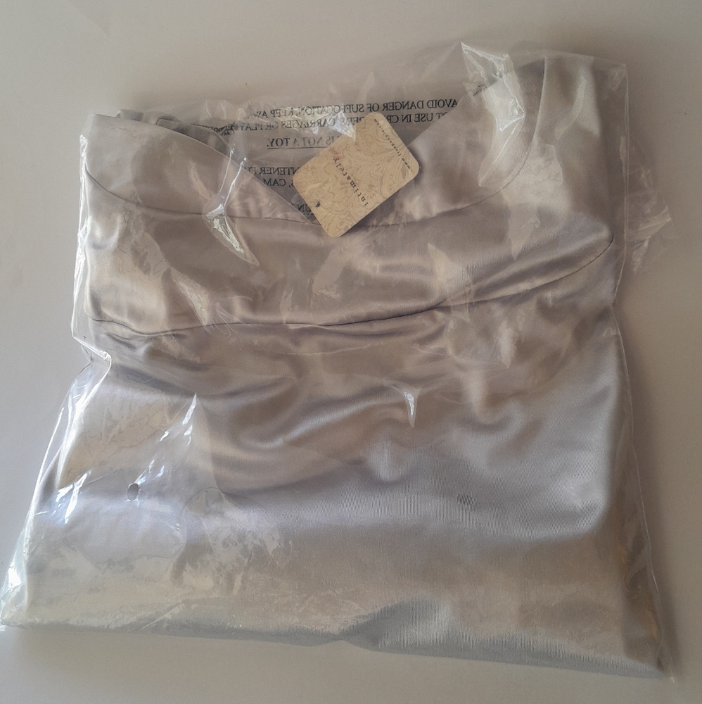 Free People Dusk To Dawn Satin Corset Bodysuit Silver L NWT - Picture 7 of 14